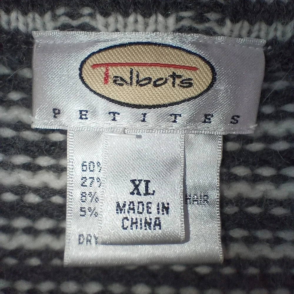 Talbots Merino Wool‎ Lambs Wool Angora Rabbit Hair Sweater Cape Womens Petite XL